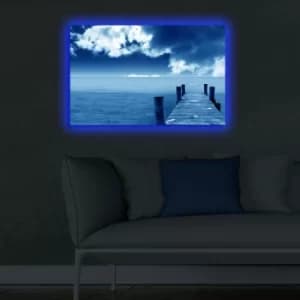 Image of 4570DACT-29 Multicolor Decorative LED Lighted Canvas Painting