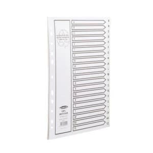 Image of Concord Recycled Dividers 230 micron Card with Printed Tabs A-Z 20-Part A4 White Ref 48201