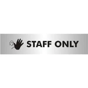Image of Stewart Superior bac110 Brushed Aluminium Acrylic Sign 190x45mm -