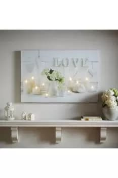 Image of Hearts & Love LED Printed Canvas