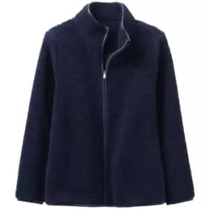 Image of Crew Clothing Womens Sherpa Zip Through Jacket Navy 14