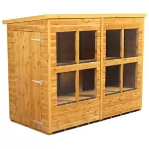 Image of Power Sheds 8 x 4ft Pent Shiplap Dip Treated Potting Shed