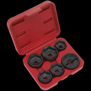 Image of Sealey VS7103 6 Piece Oil Filter Cap Wrench Set