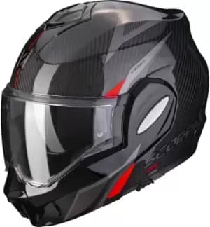 Image of Scorpion EXO-Tech Carbon Top Helmet, black-red Size M black-red, Size M