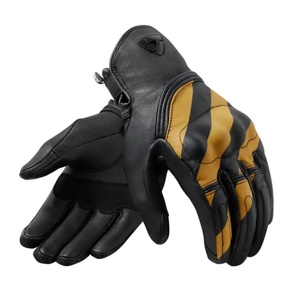 Image of REV'IT! Gloves Redhill Black Ocher Yellow Size M