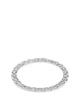 Image of Inicio Silver Plated Recycled Gate Chain Bracelet Gift Pouch