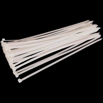 Image of Sealey White Cable Ties 350mm 7.6mm