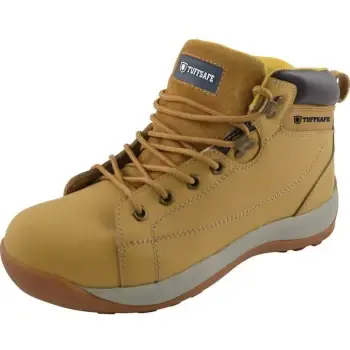 Image of BBH04 Mens Honey Nubuck Hiker Safety Boots - Size 10 - Tuffsafe