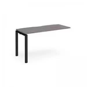 Image of Adapt add on unit single 1400mm x 600mm - Black frame and grey oak top