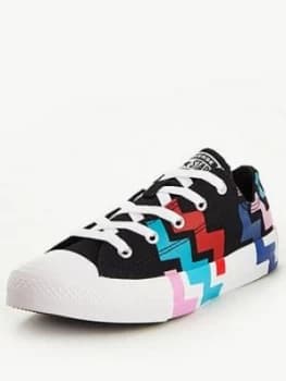 Image of Converse Chuck Taylor All Star Ox Vltg Childrens Trainers - Black/Red