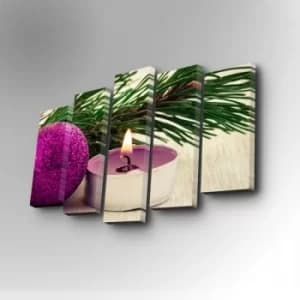 Image of 5PUC-078 Multicolor Decorative Canvas Painting (5 Pieces)