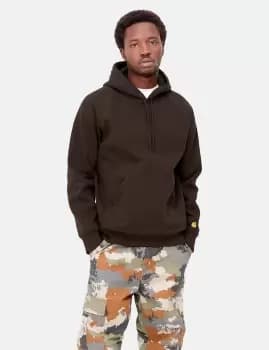 Image of Carhartt-WIP Chase Hooded Sweatshirt - Dark Umber Brown