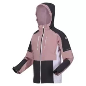 Image of Regatta Junior Highton IV Waterproof Jacket - DuskyRs/SlGy