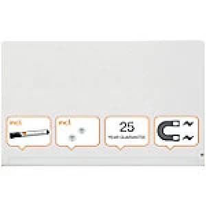 Image of Nobo Widescreen Glass Whiteboard Glass Brilliant White 188.3 x 105.9 cm