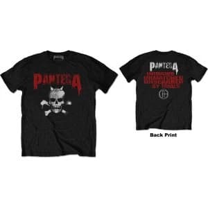 Image of Pantera - Horned Skull Stencil Mens Large T-Shirt - Black