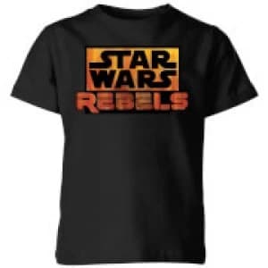 Image of Star Wars Rebels Logo Kids T-Shirt - Black - 11-12 Years