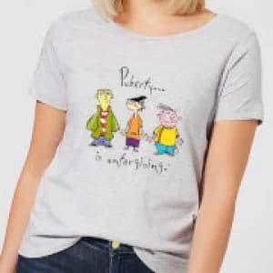 Image of Ed, Edd n Eddy Puberty Is Unforgiving Womens T-Shirt - Grey - 3XL