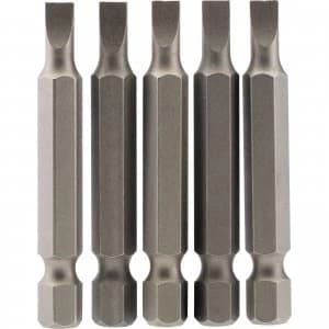 Image of Draper Slotted Screwdriver Bit 4.5mm 50mm Pack of 5