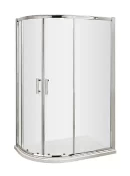Image of Nuie Pacific 1200 x 900mm Offset Quadrant - Polished Chrome