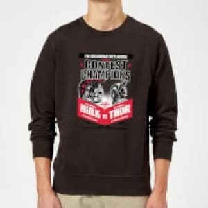 Image of Marvel Thor Ragnarok Champions Poster Sweatshirt - Black - XXL