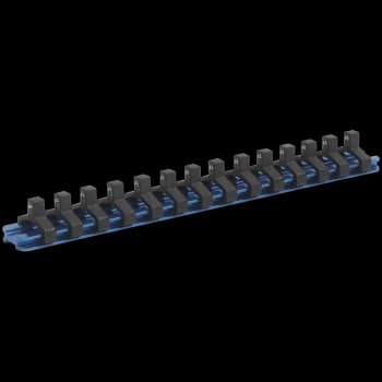 Image of Sealey 1/4" Drive Aluminium Socket Retaining Rail 14 Clips 1/4"