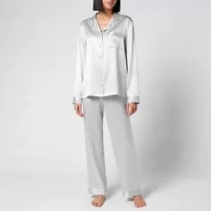 Image of Freya Silk Pyjamas - Moonlight Grey - S