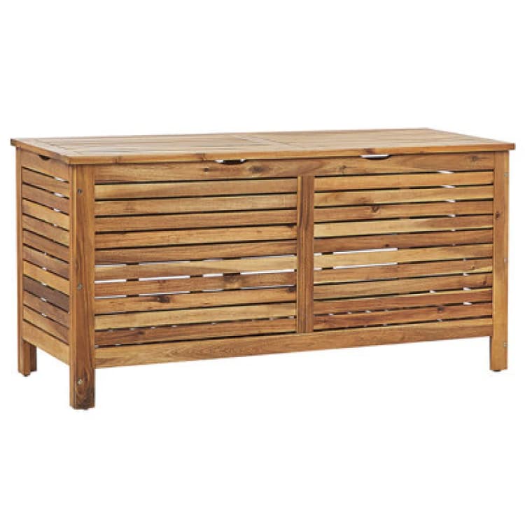 Image of Beliani Storage Box Riviera 130 Cm 48cm Light Brown