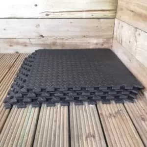 Image of 12 Piece EVA Foam Floor Protective Floor Tiles / Mats 60x60cm For Gyms, Garages, Camping, Kids Play Matting, Hot Tub Flooring Mats And Much More! Cove