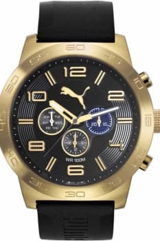 Image of Mens Puma PU10422 DEFINITION - gold Black Watch PU104221004
