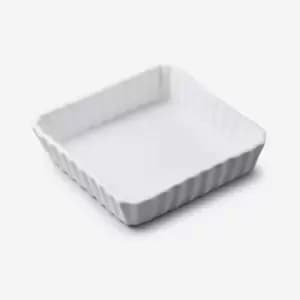 Image of Porcelain Square Flan Dish 12cm