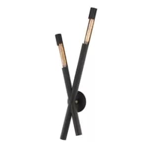Image of Hendrix 2 Light Wall Sconce Chemical Bronze