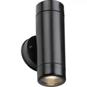 Image of Knightsbridge EAMON - 230V IP54 GU10 Polycarbonate Up/Down Wall light - Black - EA2BK