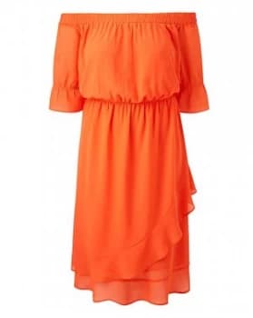 Image of Lovedrobe Double Layer Bardot Midi Dress
