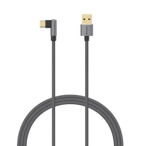 Image of Verbatim L-Shaped Type C to USB-A Cable (1.2m) 66193 - Grey