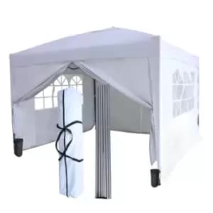 Image of Birchtree 3X3M Waterproof Pop Up Gazebo - White