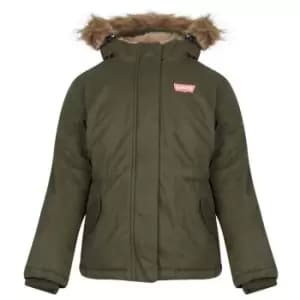 Image of Levis Fur Hood Parka - Green