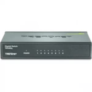 Image of TRENDnet 8-Port Gigabit GREENnet Switch, TEG-S82G, Ethernet Splitter, Ethernet/Network Switch
