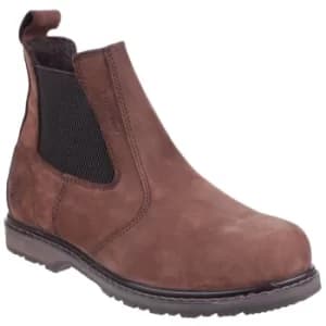 Image of AS148 Sperrin Lightweight Waterproof Pull On Dealer Safety Boots Brown Size 5