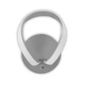 Image of Knot Touch Dimmer Wall Lamp 12W LED 3000K, Silver, Frosted Acrylic, Polished Chrome