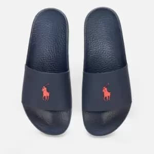 Image of Polo Ralph Lauren Mens Slide Sandals - Navy/Red PP - UK 11