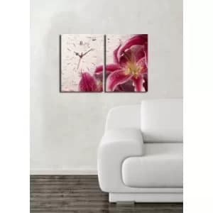 Image of 2P3040CS-71 Multicolor Decorative Canvas Wall Clock (2 Pieces)