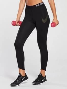 Image of Nike Training 78 Metallic Tight Black Size L Women