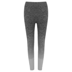Image of Tombo Womens/Ladies Seamless Fade Out Leggings (S/M) (Dark Grey/Light Grey Marl)