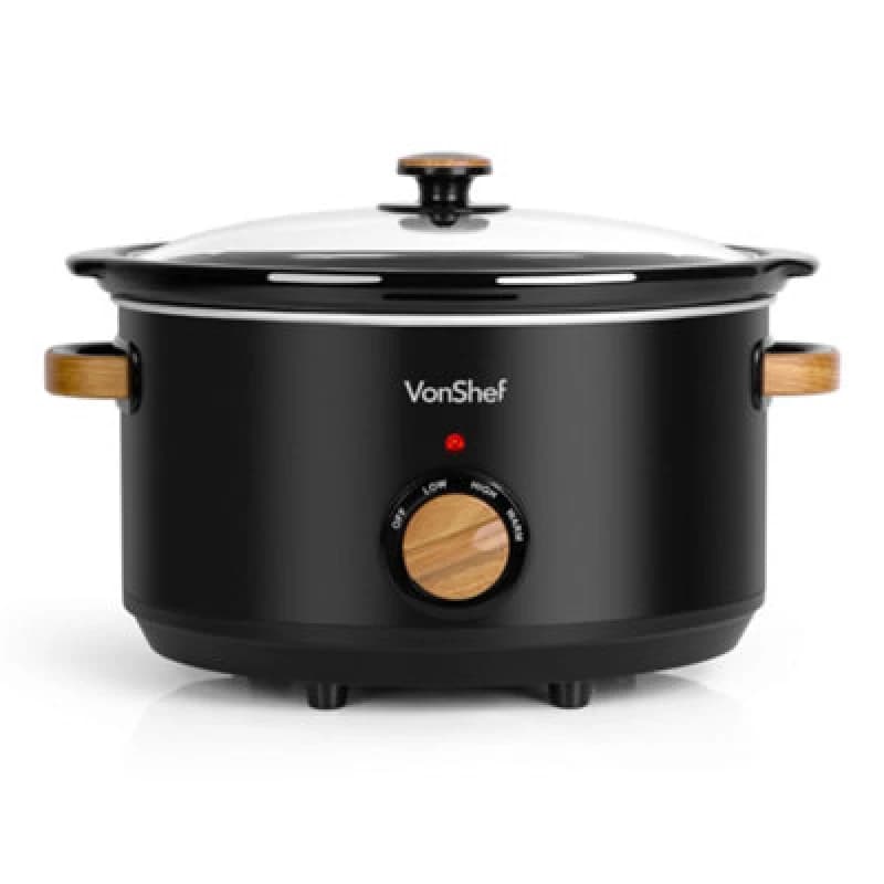 Image of VonShef Stainless Steel 6.5L Slow Cooker Silver unisex