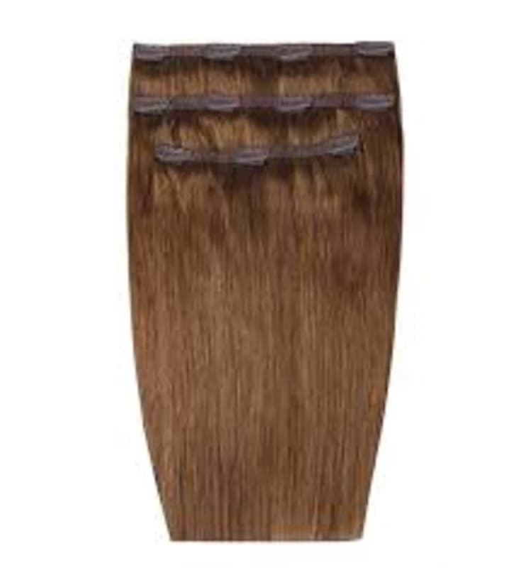 Image of Beauty Works Deluxe Clip-In Extensions 20" 100% Remy Hair - 140 grams, 6 Caramel, Women
