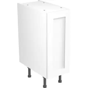 Image of Kitchen Kit Flatpack Shaker Kitchen Cabinet Base Unit Ultra Matt 300mm in White MFC