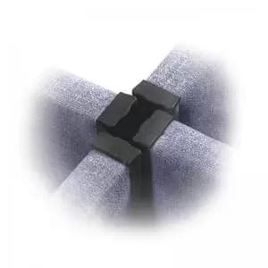 Image of Floor standing fabric screen 4 way panel linking strip 1500mm