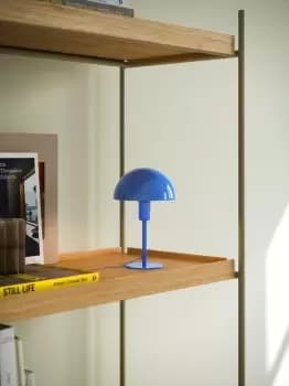 Image of Ellen Indoor Bedroom Living Dining Office Mini Table Lamp Light in Blue (Diam) 16cm