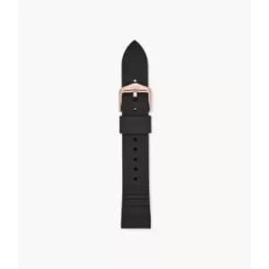 Image of Fossil Womens 18Mm Silicone Strap - Black