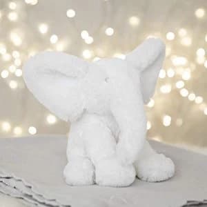 Image of Bambino White Plush Elephant Medium 18cm
